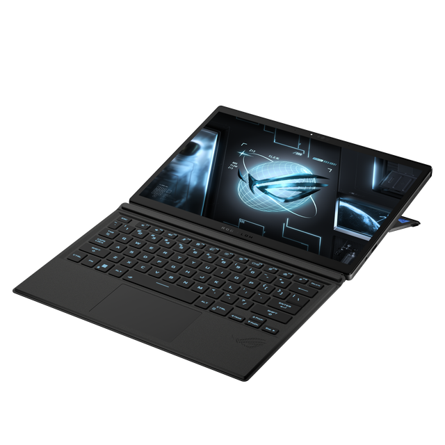 Rog Flow Z13 Top Down and off Centered Shot of the Flow Z13 With Keyboard Attached